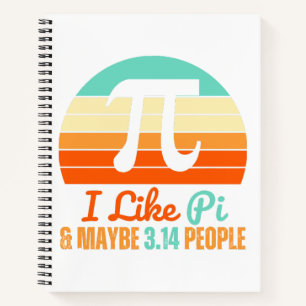 Funny Math Teacher March 14th Pi Day Merch I Like Notebook