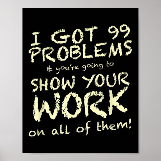 Funny Math Teacher Saying Quote Phrase Graphic  Poster (Front)