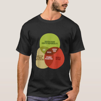Funny Math Venn Diagram Meme Santa Knows Naughty O T-Shirt