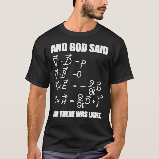 Funny Maths Maxwell Equations T-Shirt (Front)