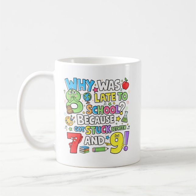 Funny Maths Numbers Joke Mug for School (Left)