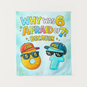 Funny Maths Numbers Joke Poster for Kids Tapestry