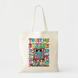 Funny Maths Numbers Tote Bag for School