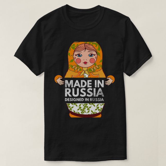 Funny Matryoshka Nesting Doll Stacking Russian Dol T-Shirt (Design Front)