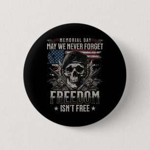 Funny May We Never Forget Freedom Isnt Free Memori 6 Cm Round Badge