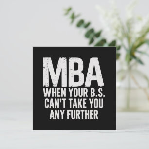 Funny MBA Master Degree Graduation Day Invitation