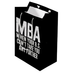Funny MBA Master Degree Graduation Day Medium Gift Bag