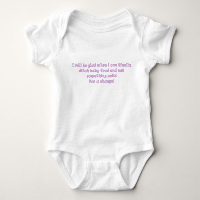 Funny Mealtime Baby Bodysuit (Front)