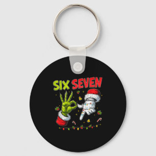 Funny Mean Guy Christmas Viral 6 7 Six Seven Meme Key Ring