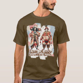 Funny mean Japanese circus clowns you better laugh T-Shirt