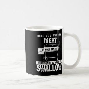 Funny Meat Smoke Grilling Party Bbq Smoking Pig Po Coffee Mug