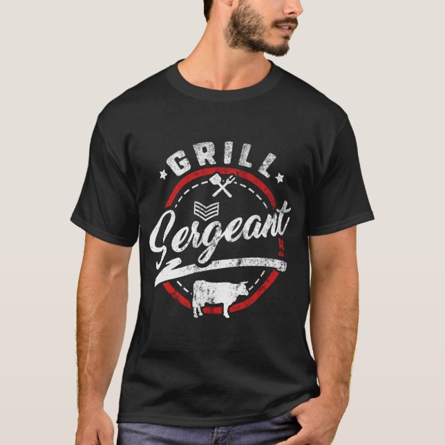 Funny Meat Smoking Matching Shirts Grill Sergeant (Front)