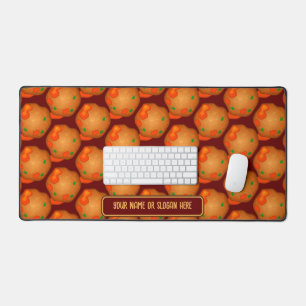 Funny Meatballs - Man Food with Own Slogan / Name Desk Mat