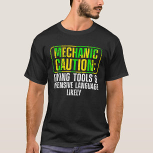 Funny Mechanic Art For Men Drag Racing Garage Guy T-Shirt