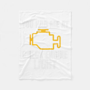 Funny Mechanic Check Engine Light Car Auto Repair Fleece Blanket