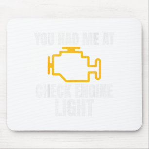 Funny Mechanic Check Engine Light Car Auto Repair  Mouse Mat