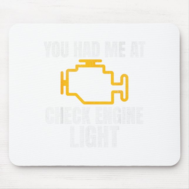 Funny Mechanic Check Engine Light Car Auto Repair  Mouse Mat (Front)
