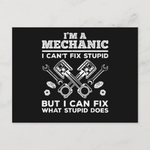 Funny Mechanic for Men Dad Car Auto Diesel Automob Postcard