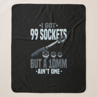 Funny Mechanic Gift For A Car Mechanic Sherpa Blanket