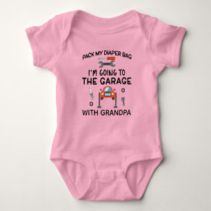 Funny Mechanic Grandpa Baby Bodysuit