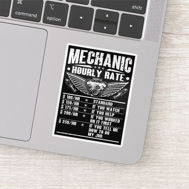 Funny Mechanic Hourly Rate Auto Car Mechanic Labou (Detail)