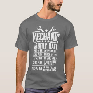 Funny Mechanic Hourly Rate Design boy T-Shirt