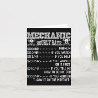 Funny Mechanic Hourly Rate Joke Design