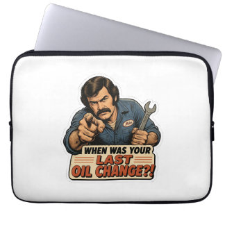 Funny Mechanic Oil Change Car Meme Laptop Sleeve