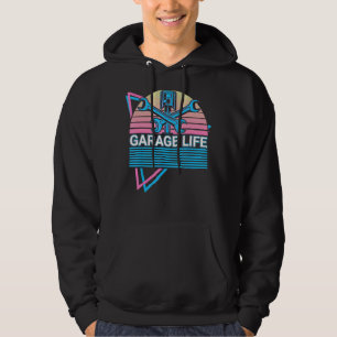 Funny Mechanic Retro Garage Life Hoodie