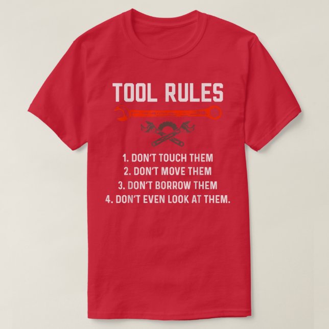 Funny Mechanic Tool Rules Auto Repair Car Mechanic T-Shirt (Design Front)