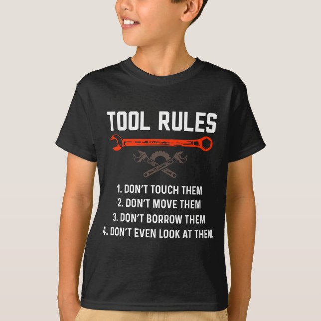 Funny Mechanic Tool Rules Auto Repair Car Mechanic T-Shirt (Front)