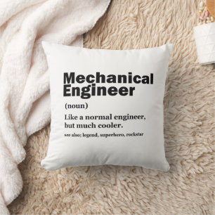 Funny Mechanical Engineer Definition Engineering Cushion