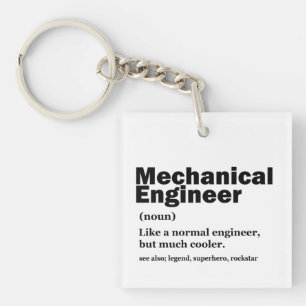 Funny Mechanical Engineer Definition Engineering Key Ring