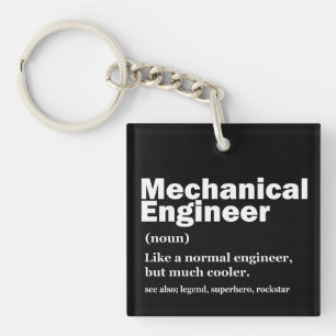 Funny Mechanical Engineer Definition Engineering Key Ring