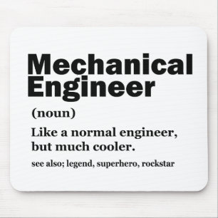 Funny Mechanical Engineer Definition Engineering Mouse Mat