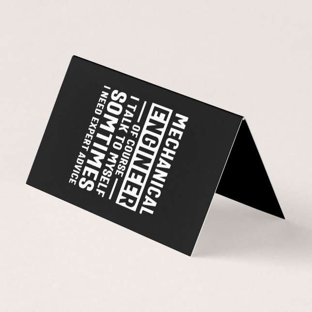 Funny Mechanical  Engineer Gift Business Card (Front)