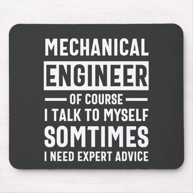 Funny Mechanical  Engineer Gift Mouse Mat (Front)
