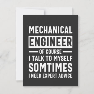Funny Mechanical Engineer Gift Thank You Card