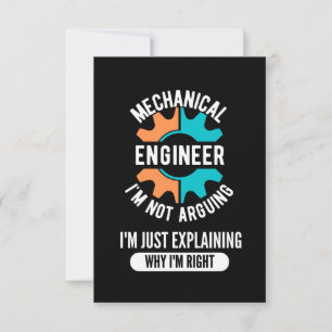 Funny Mechanical Engineer, Mechanical Engineering Card