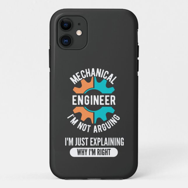 Funny Mechanical Engineer, Mechanical Engineering Case-Mate iPhone Case (Back)