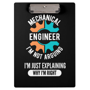 Funny Mechanical Engineer, Mechanical Engineering Clipboard
