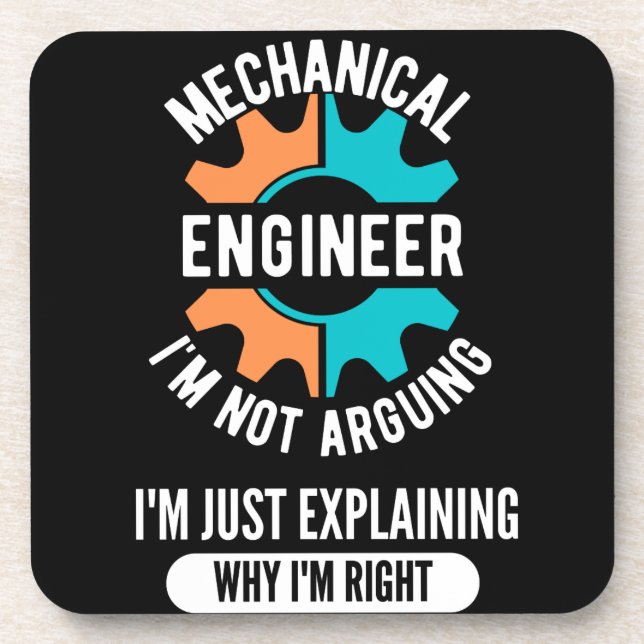 Funny Mechanical Engineer, Mechanical Engineering Coaster (Front)