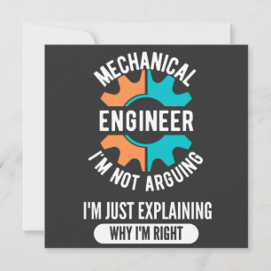 Funny Mechanical Engineer, Mechanical Engineering Invitation