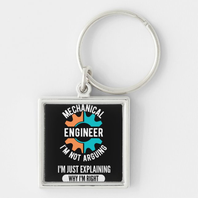 Funny Mechanical Engineer, Mechanical Engineering Key Ring (Front)