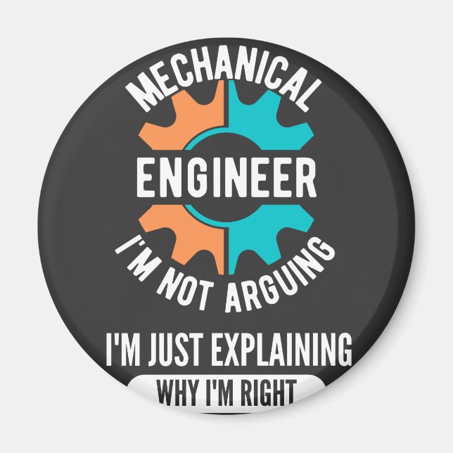 Funny Mechanical Engineer, Mechanical Engineering Magnet (Front)