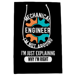 Funny Mechanical Engineer, Mechanical Engineering Medium Gift Bag