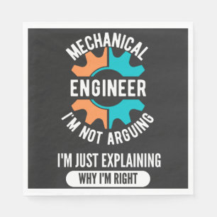 Funny Mechanical Engineer, Mechanical Engineering Napkin