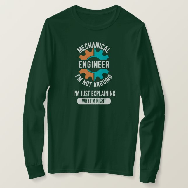 Funny Mechanical Engineer, Mechanical Engineering T-Shirt (Design Front)