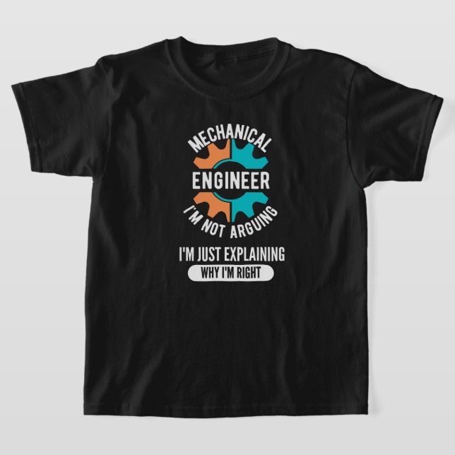 Funny Mechanical Engineer, Mechanical Engineering T-Shirt (Laydown)