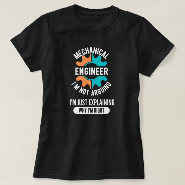 Funny Mechanical Engineer, Mechanical Engineering T-Shirt (Design Front)